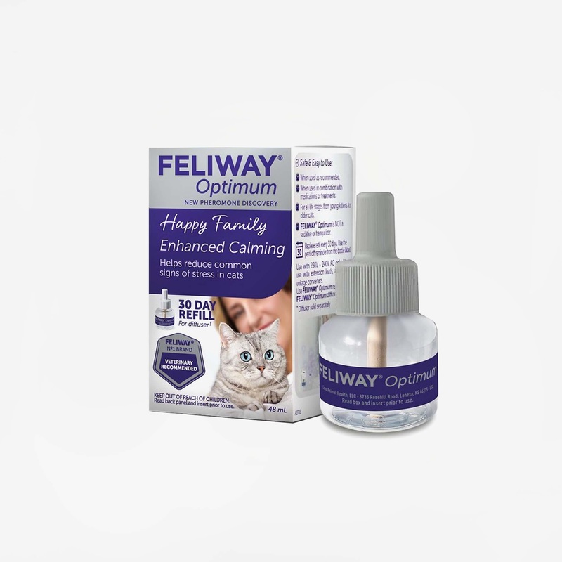 Feliway Optimum Enhanced Calming Pheromone 30 Day Cat Diffuser Refill