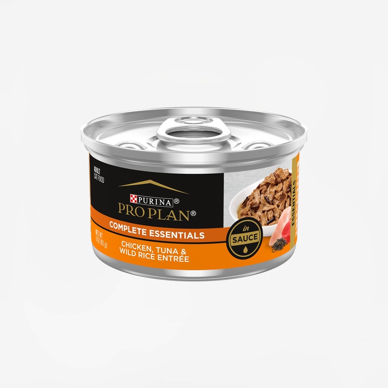 Purina Pro Plan Complete Essentials Adult Chicken, Tuna & Wild Rice Entre in Sauce