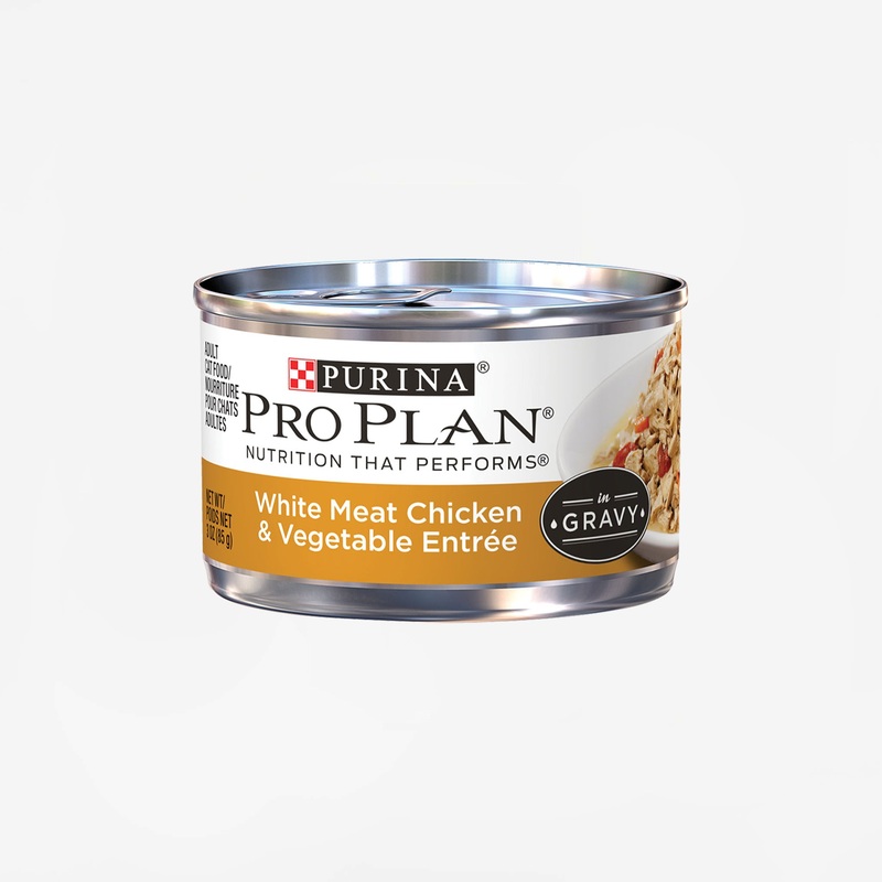 Purina Pro Plan Complete Essentials Adult White Meat Chicken & Vegetable Entre in Gravy Cat Food