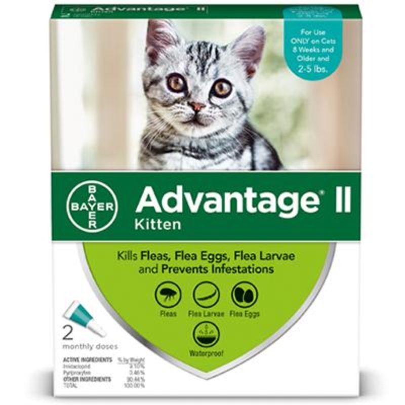 Advantage II for Kittens|2-5 lbs|2 Doses