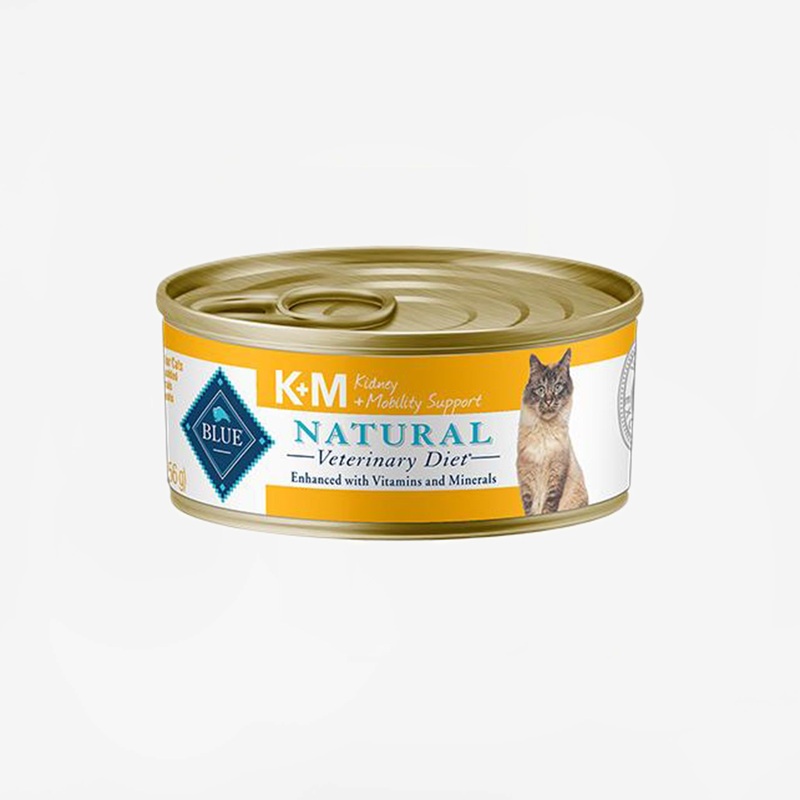Blue Buffalo Natural Veterinary Diet K+M Kidney + Mobility Support For Cats – Canned
