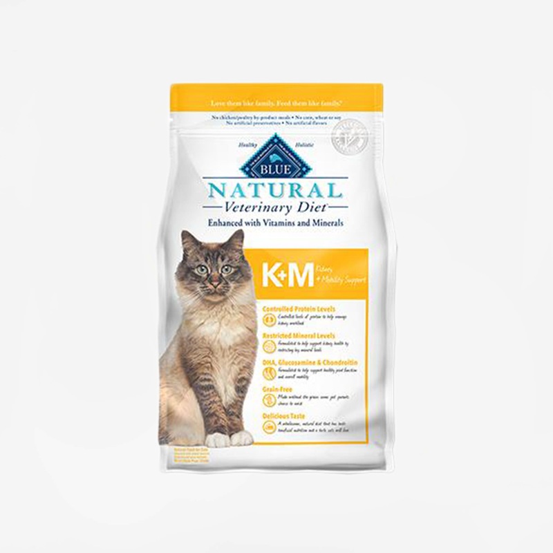 Blue Buffalo Natural Veterinary Diet K+M Kidney + Mobility Support For Cats – Dry