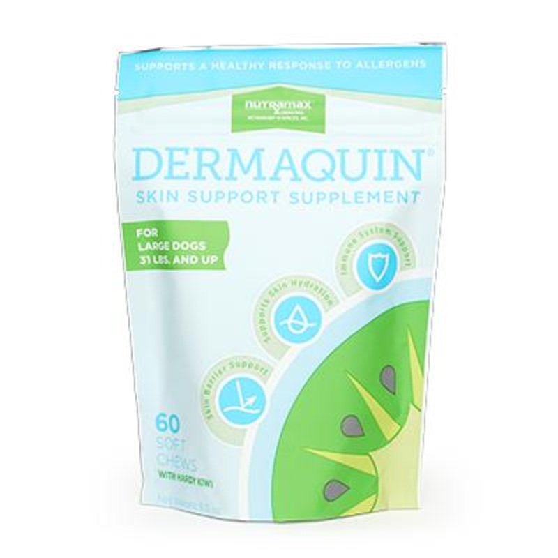 Dermaquin Soft Chews for Dogs|Small & Medium (5-30 lbs)|Large (31+ lbs)|60 Count