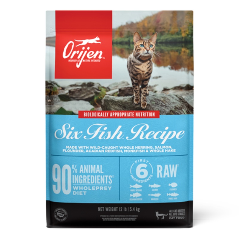 Orijen Six Fish Dry Cat Food|12 lbs.
