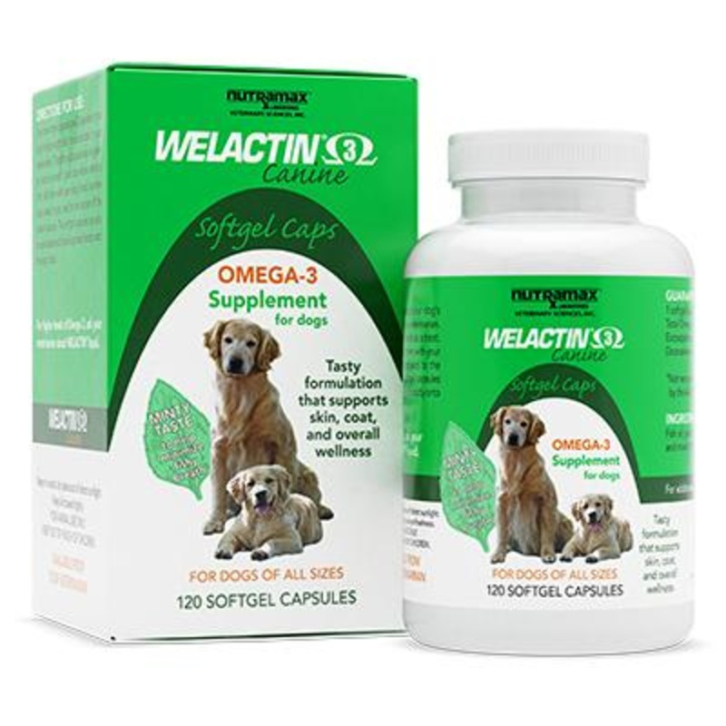 Welactin Canine|Softgel Capsules|Liquid|120 Count|16 oz