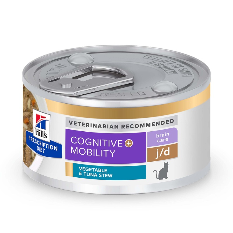 Hill’s Prescription Diet Brain Care + j/d Joint Care Tuna & Vegetable Stew Wet Cat Food
