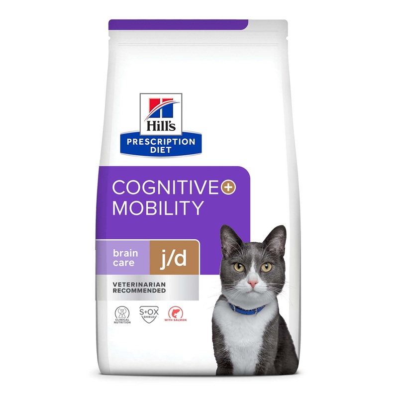 Hill’s Prescription Diet Brain Care + j/d Joint Care with Salmon Dry Cat Food