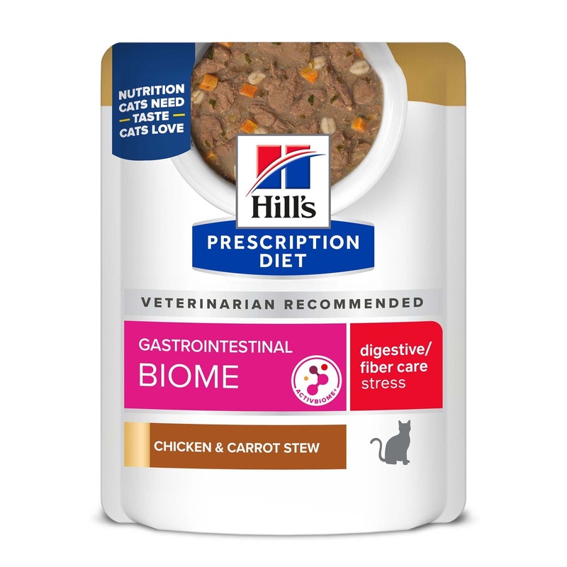 Hill’s Prescription Diet Gastrointestinal Biome + Stress Chicken & Carrot Stew Wet Cat Food