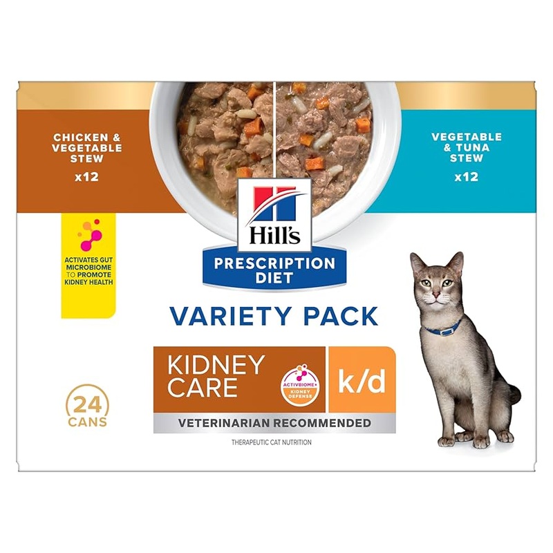 Hill’s Prescription Diet k/d Kidney Care Stew Variety Pack – Cat Food