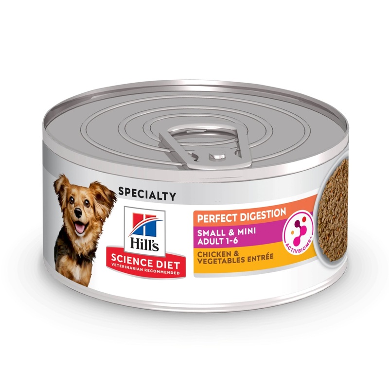 Hill’s Science Diet Adult Perfect Digestion Small Mini Chicken & Vegetables Entree Canned Minced Wet Dog Food
