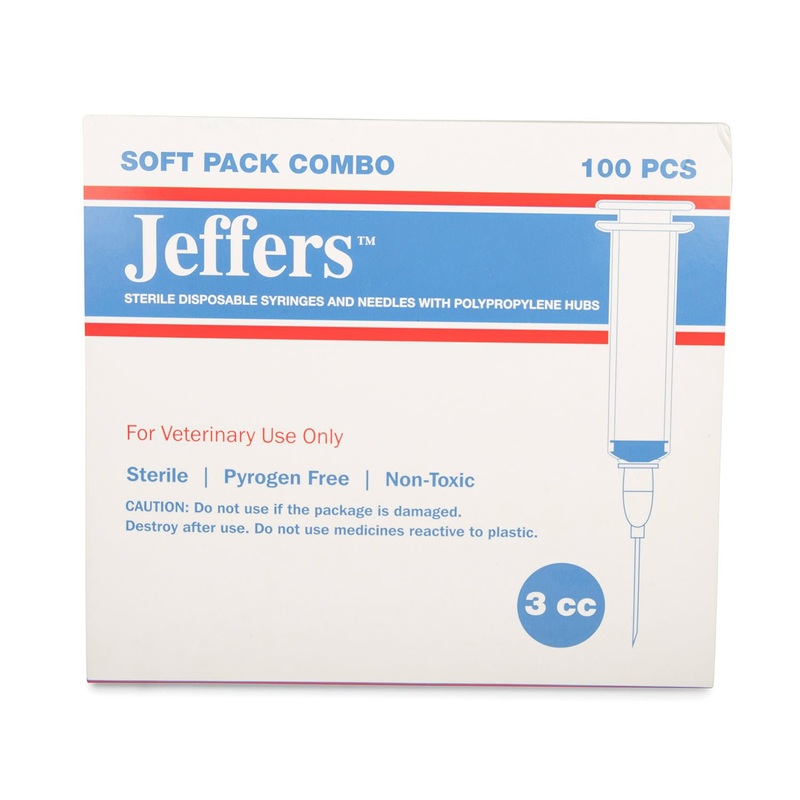 Luer Slip Syringe/Needle Combo, Box of 100