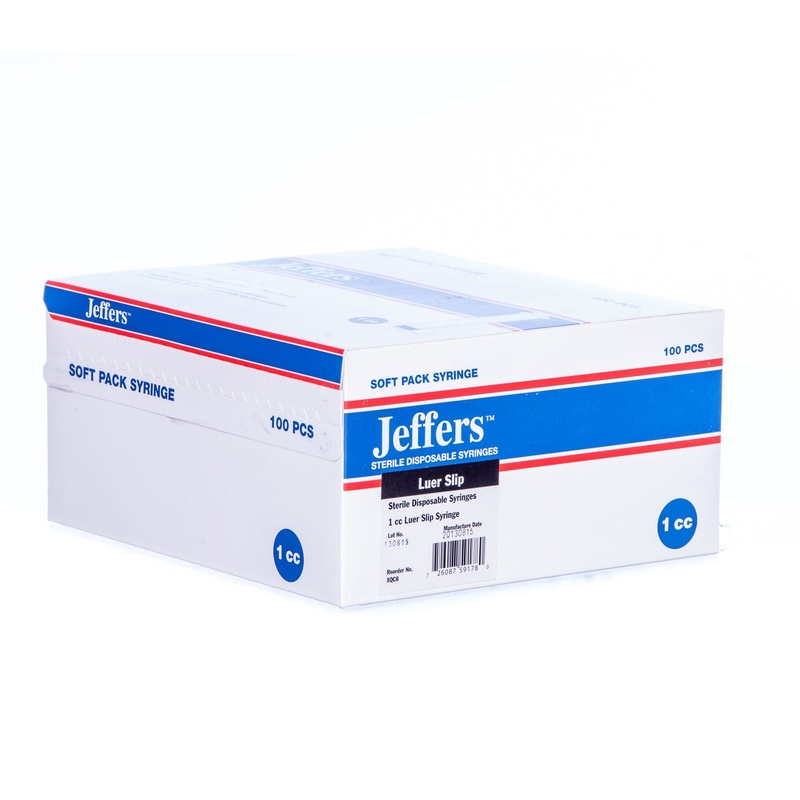 Luer Slip Syringes, Box of 100