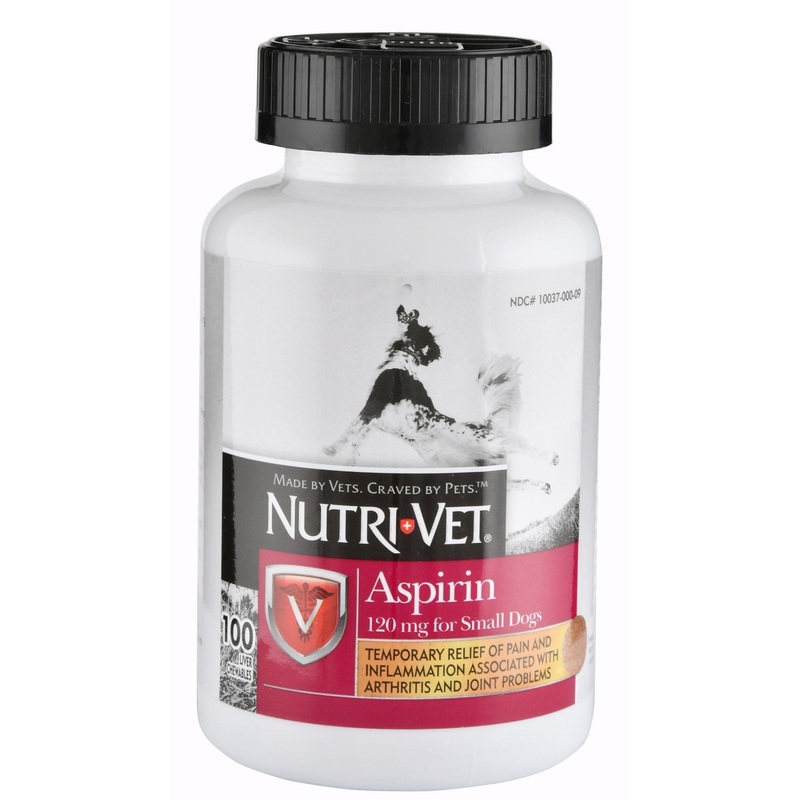 Nutri-Vet Aspirin for Dogs|Small Dogs – 120 mg|Medium/Large Dogs – 300 mg|100 ct|75 ct