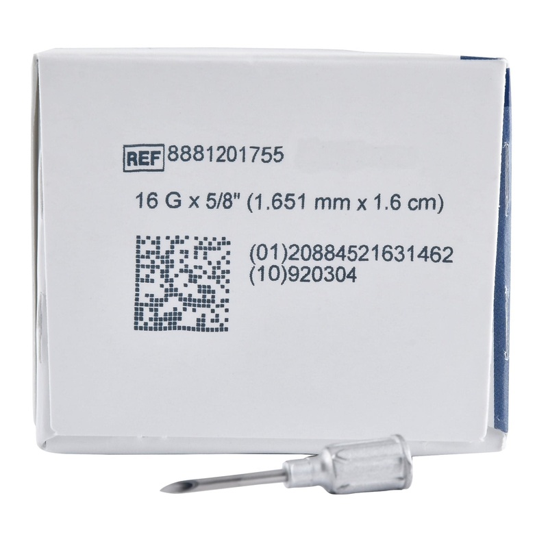 Metal Hub Needle, 16ga x 5/8|Box of 100